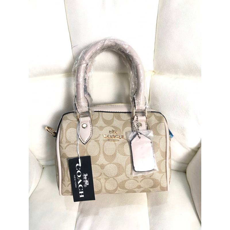 Coach Mini Rowan Satchel in Blocked Signature