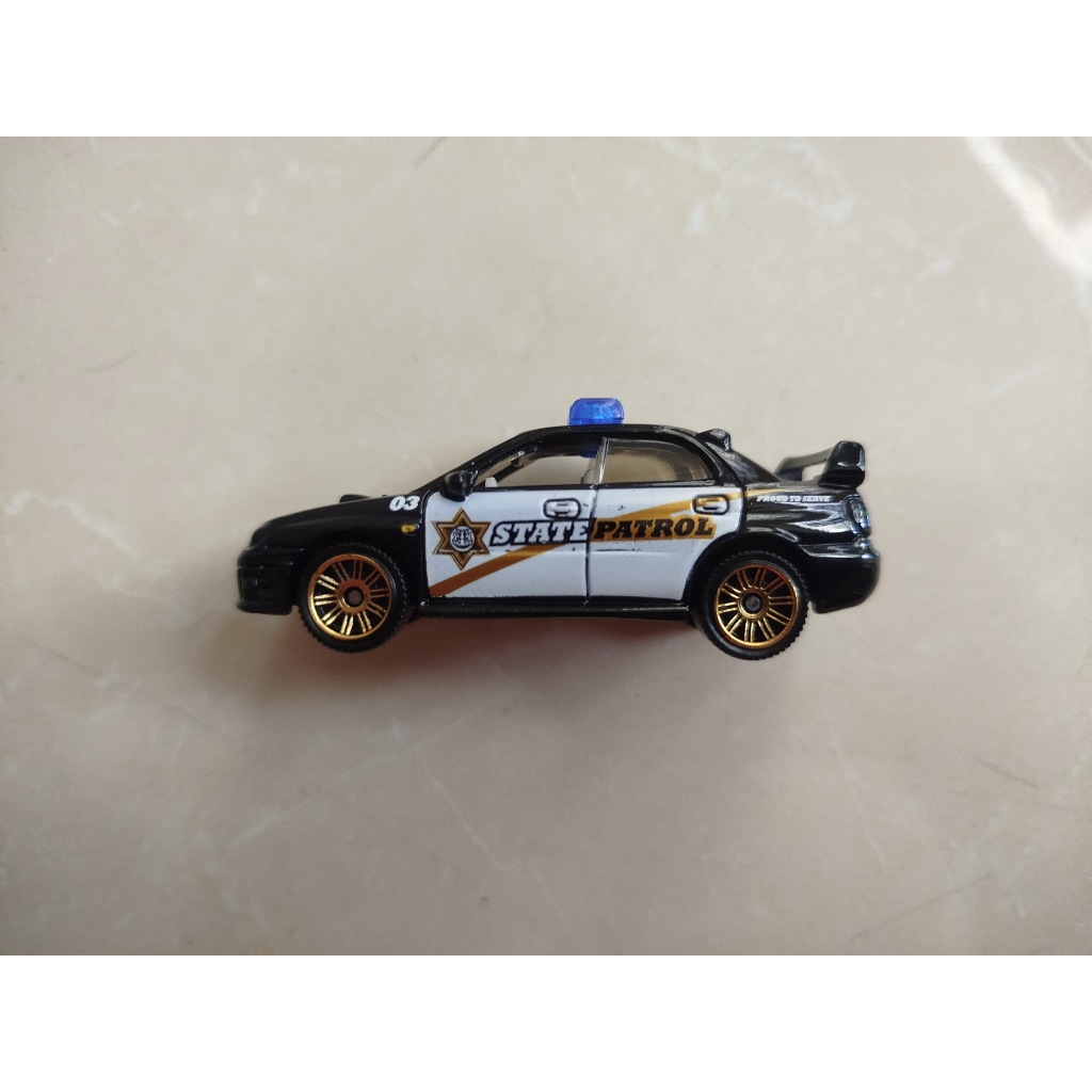 ASSORTED DIECAST LOOSE : MATCHBOX - SUBARU IMPREZA POLICE. RARE