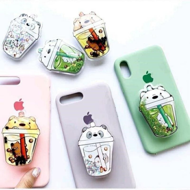 POPSOCKET WATER GLITTER KARAKTER LUCU | POPSOCKET HANDGRIP