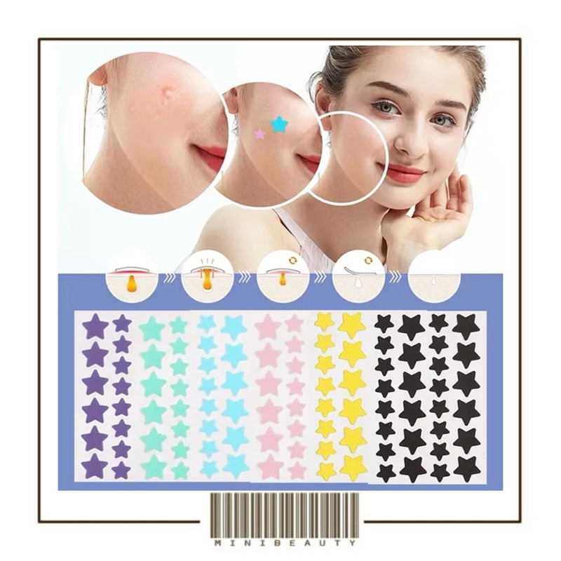acne patch stiker jerawat colorful hydrocolloid acne pimple patch 36 pcs