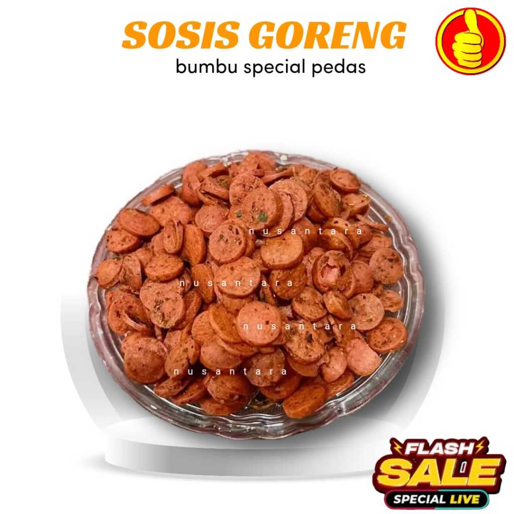 

Kerpik Sosis Goreng 1 KG Bumbu Special Gurih Pedas Daun Jeruk / Sosreng Food Snack