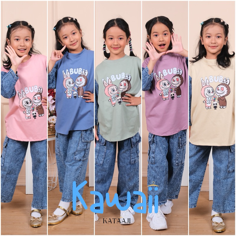 kwaii-kaos anak-labubu premium