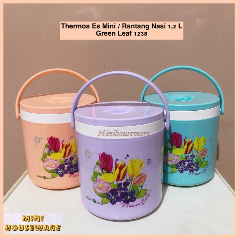 THERMOS BATU ES / RANTANG NASI 1,2 L GREEN LEAF 1238