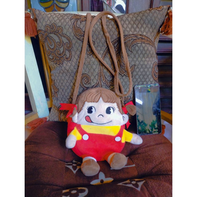 tas boneka peko pekochan peko chan milky fujiya rare anime lawas jadul tas plushie boneka ala ghibli