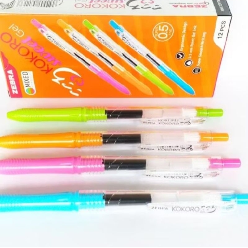 

BOLPEN KOKORO TINTA HITAM SWEET COLOUR ZEBRA 0,5 ORI