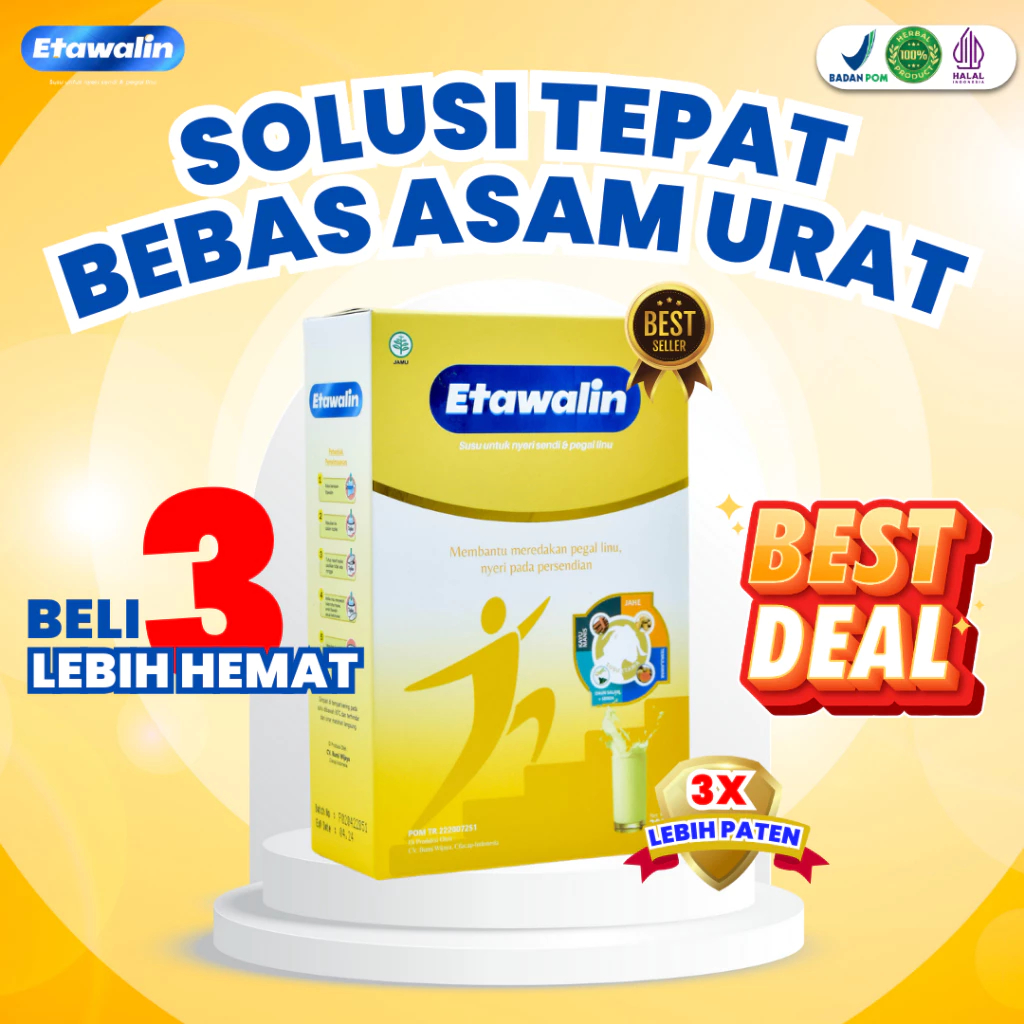 

Etawalin Susu Sendi dan Asam Urat Official Paket 3 Box