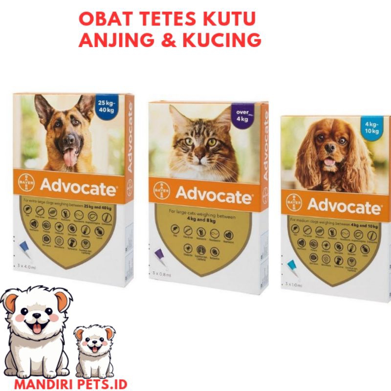 Advocate Dog / Advocate Cat / Obat Kutu Anjing / Obat Kutu Kucing / Advocate