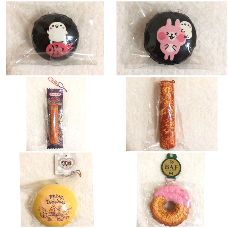 (+Frebies) Squishy Macaron, Squishy Rare Momogi Japan, Squishy Christmas Bun, Squishy BAF Pink