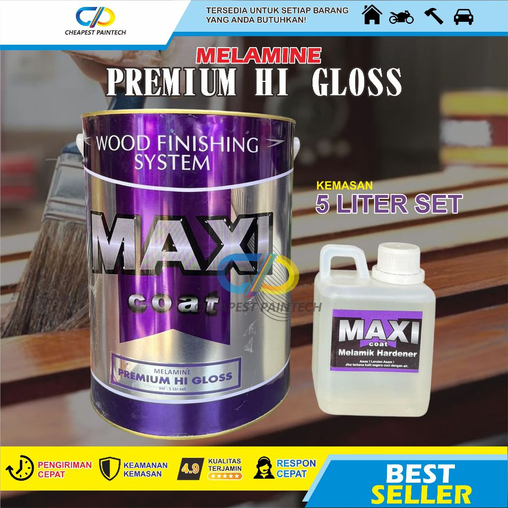 MAXI COAT MELAMINE SYSTEM PREMIUM 20 L ; 5 L - SANDING SEALER, CLEAR GLOSS, CLEAR DOFF