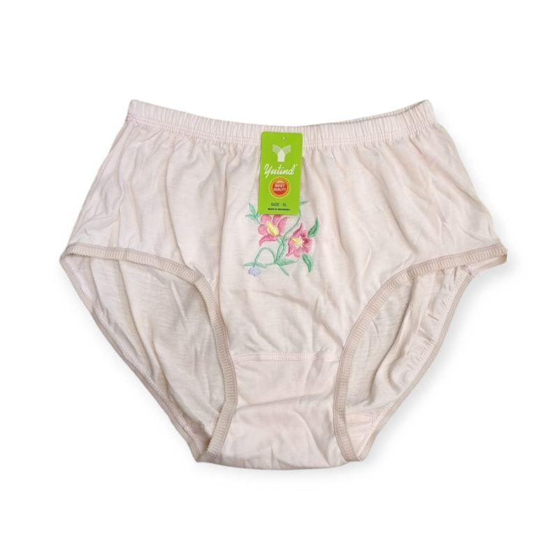 Celana Dalam YUTIND  Bordir Bahan Katun Isi 6 Pcs  Size M L XL XXL
