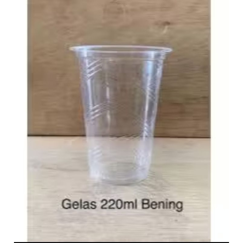 Gelas Aqua Bening polos 220ml /Gelas kopi