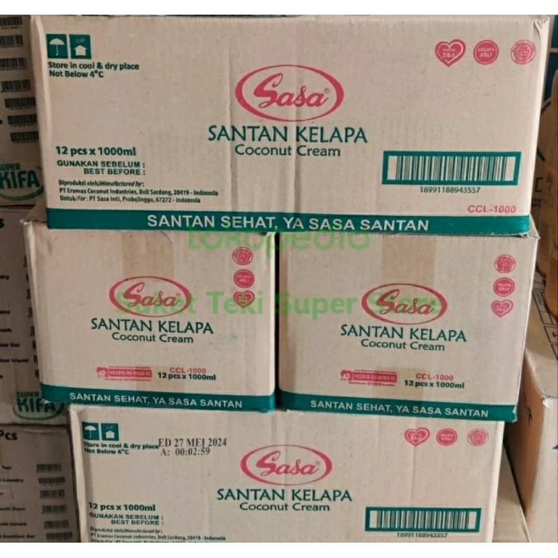 

Santan Sasa 1Liter x 12 pcs per dus