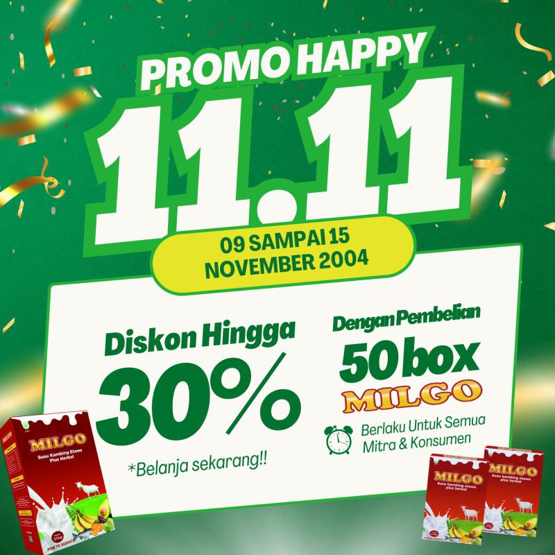 

PROMO HAPPY 11.11 SPESIAL 50 BOX DISCOUNT 30%