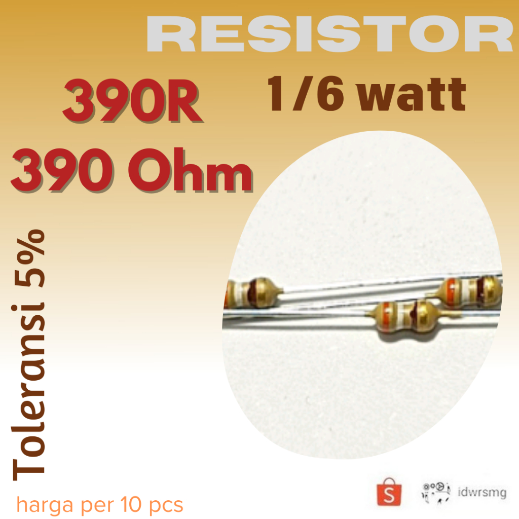 R Resistor 390R R390Ohm 1/6w 390 ohm 390ohm 1/6 watt 5%
