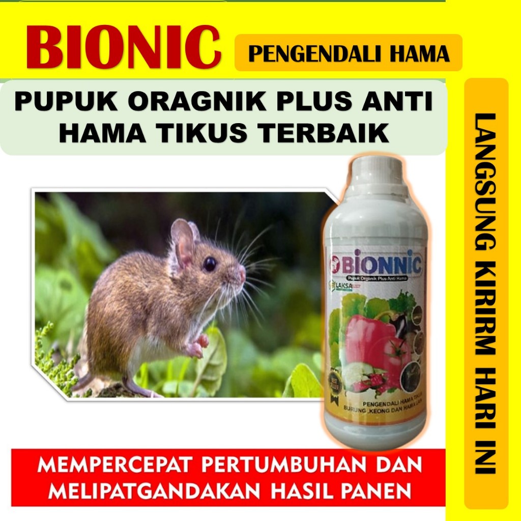 Pestisida Semprot BIONNIC 500 ML Obat Hama Pembasmi Tikus, Keong & Burung Padi - Pupuk Pestisida Pen