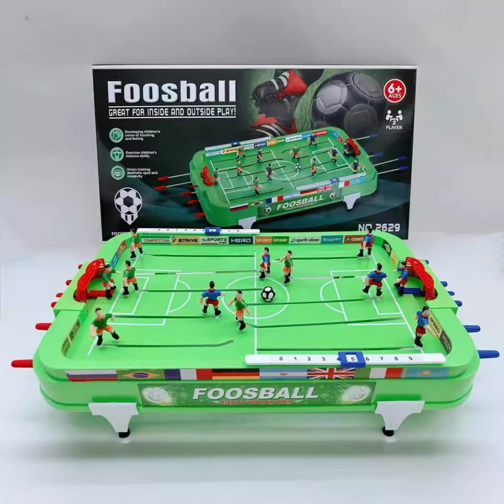 DIY NEW Mainan anak  EDUKASI MEJA GAME SOCCER BALL SHOT Table Football Game Set 2 PLAYER Permainan S