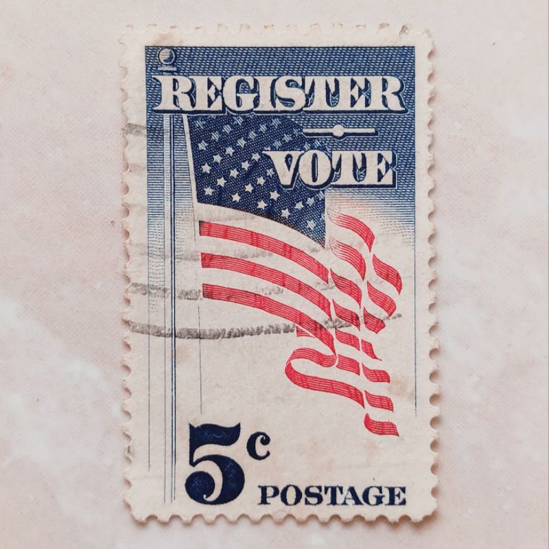 

(AD) Perangko Amerika Serikat 1964 Register and Vote Campaign 5 cent Used