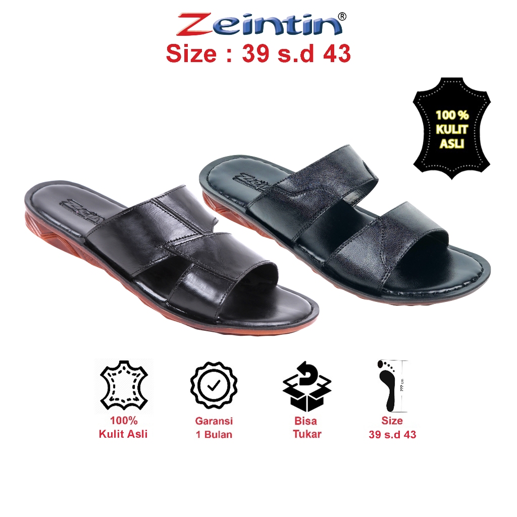 Zeintin - Sandal Pria Zeintin | Bahan Kulit | Fashion Pria Sandal Pria Kasual Formal KK