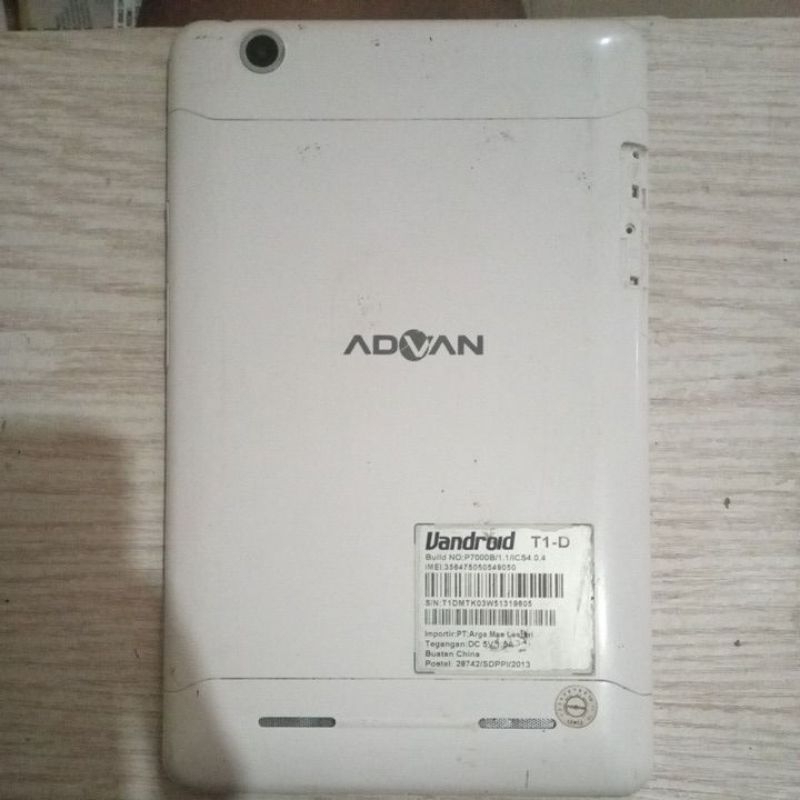 TAB ADVAN T1D MINUS LCD MESIN HIDUP
