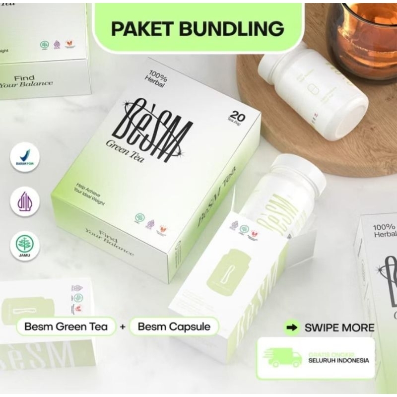 

[PROMO] BESM | Paket Bundling Super | BeSM Capsule - isi 30 | BeSM Green Tea - isi 20