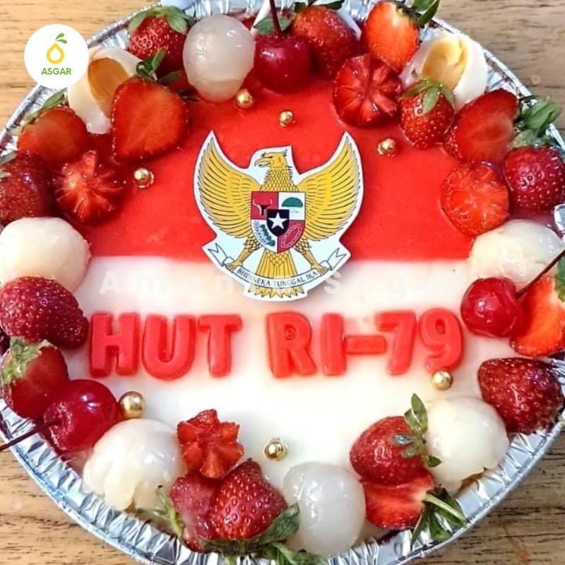 

Puding Buah Fresh Segar Untuk Event Perayaan Hari Kemerdekaan Republik Indonesia HUT RI Bisa Custom Pilih Base Rasa Leci Strawberry Vanila Diameter 20 cm Amanta Segar