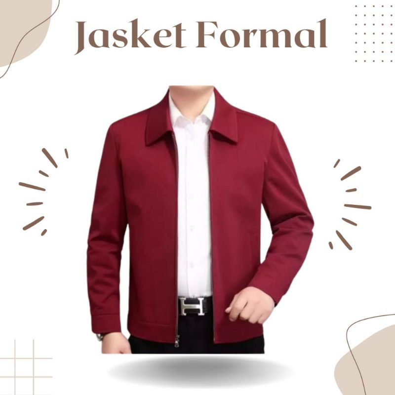 jasket formal pria/ jas resleting pria