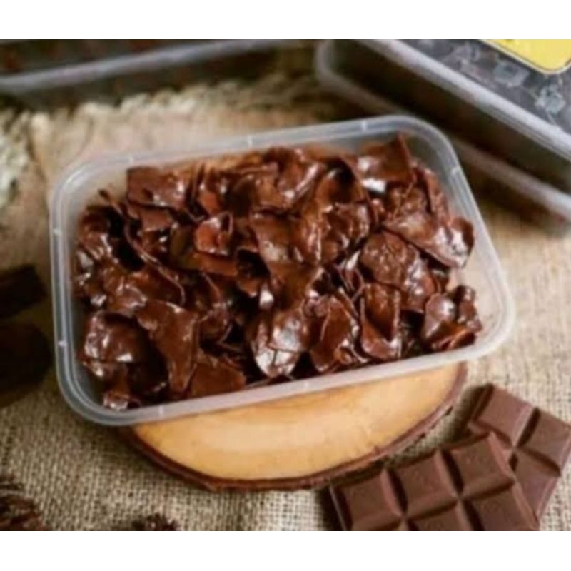 

Kripik pisang lumer coklat