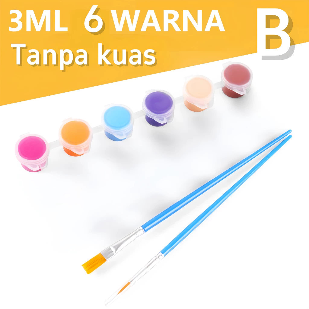 

Set Cat 6 Warna - 3ML, Tanpa Kuas (B)