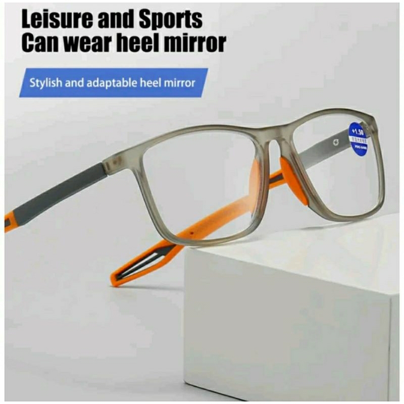 Kacamata Baca Sporty Fashion Auto Focus Orange/Abu