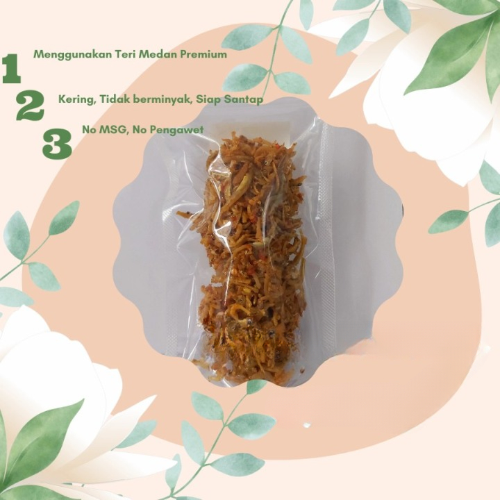 

Balado Teri Medan 100gr Super Pedas Gurih Kriuk