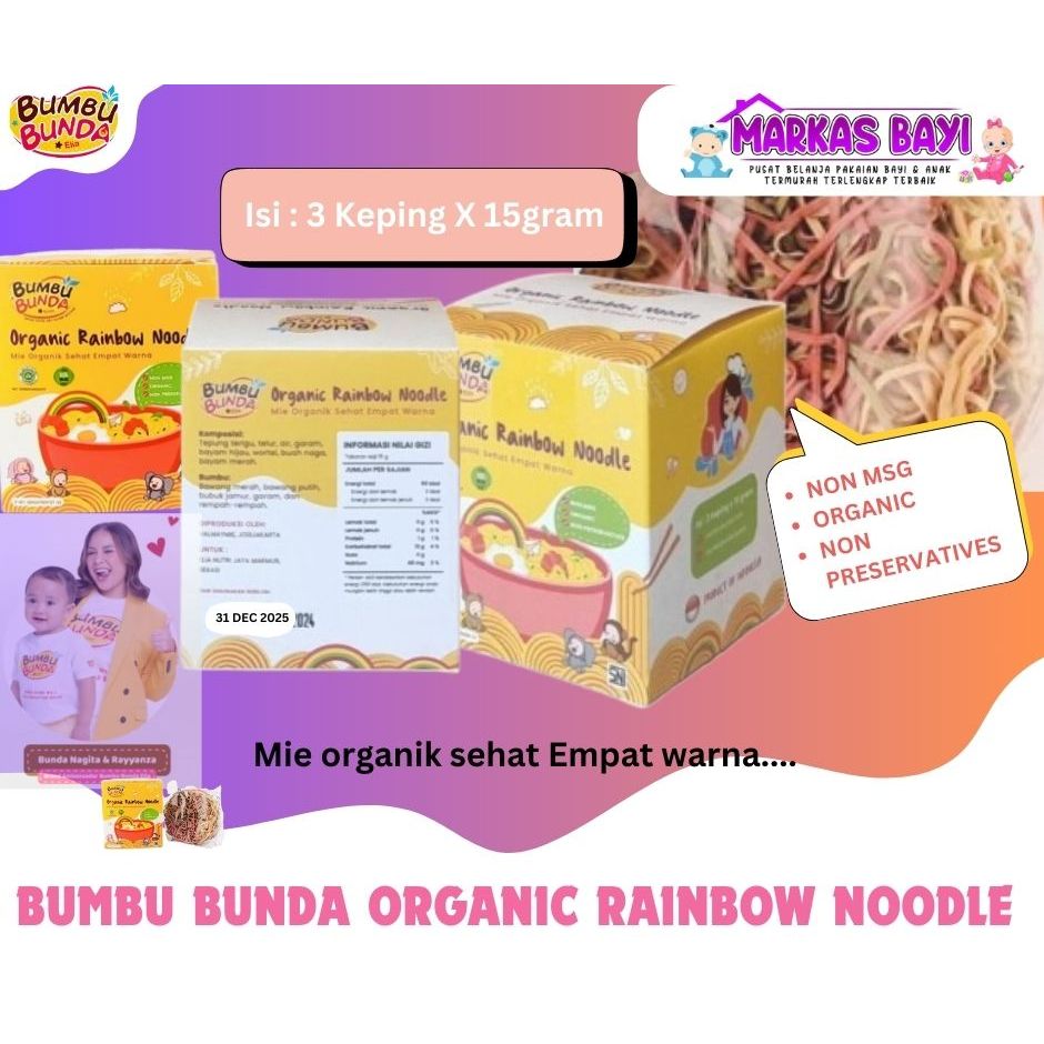 

bumbu bunda organic rainbow noodle