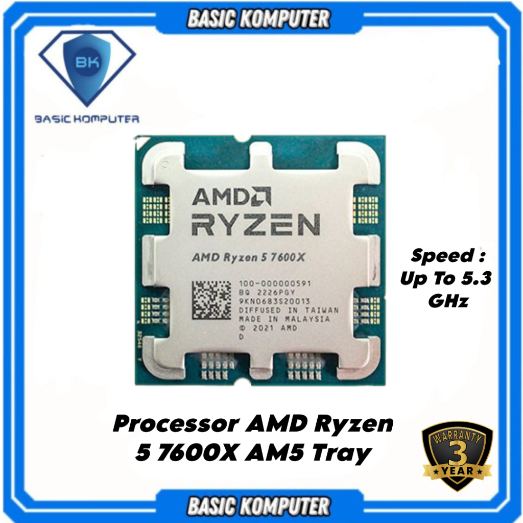 PROCESSOR AMD RYZEN 5 7600X TRAY