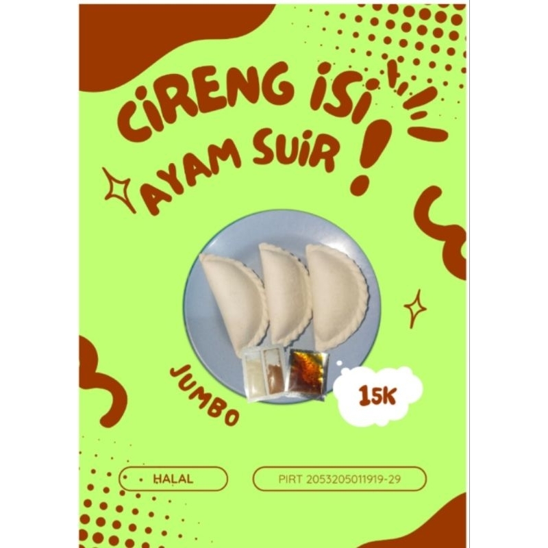 

Cireng isi ayam suir pedas JUMBO