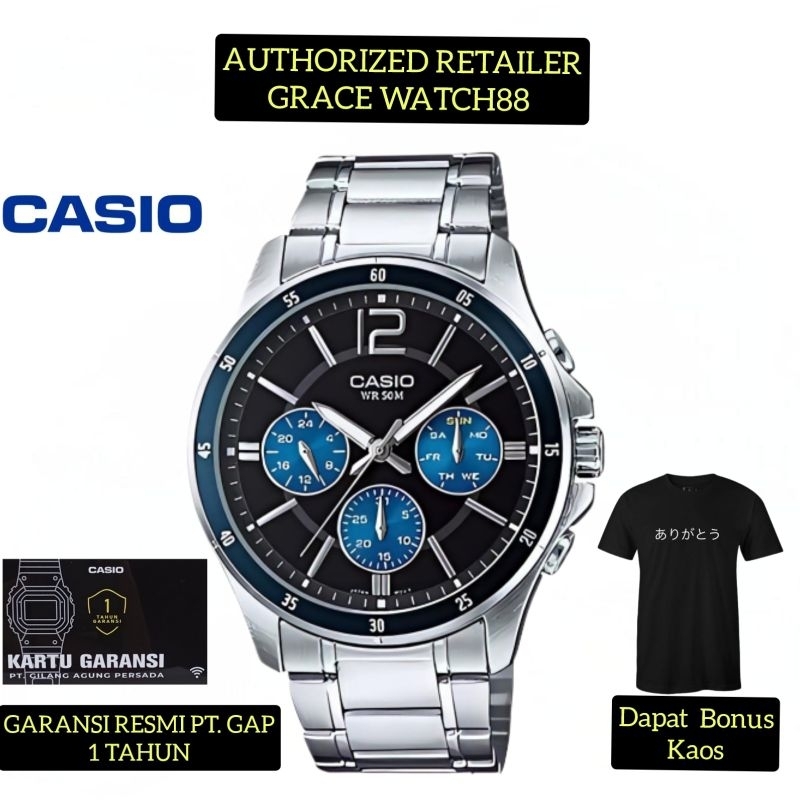 Jam tangan pria casio original Mtp-1374d-2avdf casio Analog mtp-1374d-2 casio original