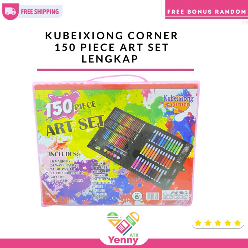 

Kubeixiong Corner Art set 150 Piece | Alat Menggambar & Mewarnai 1 Set 150 Piece