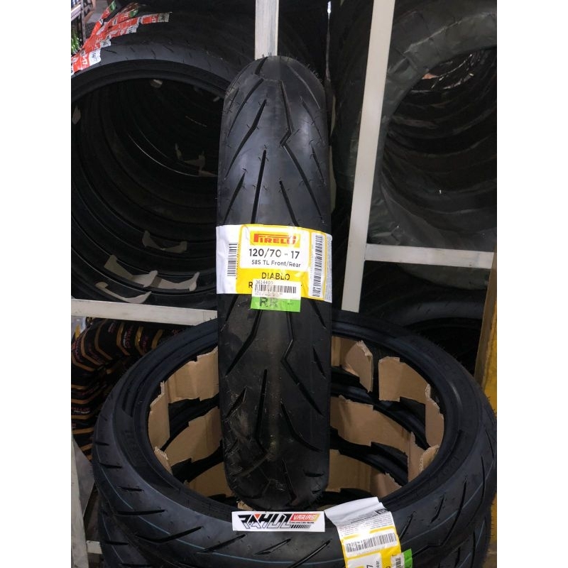 BAN LUAR PIRELLI 120/70-17 DIABLO ROSSO SPORT TL BAN TUBLESS PIRELLI UK 120/70 -17