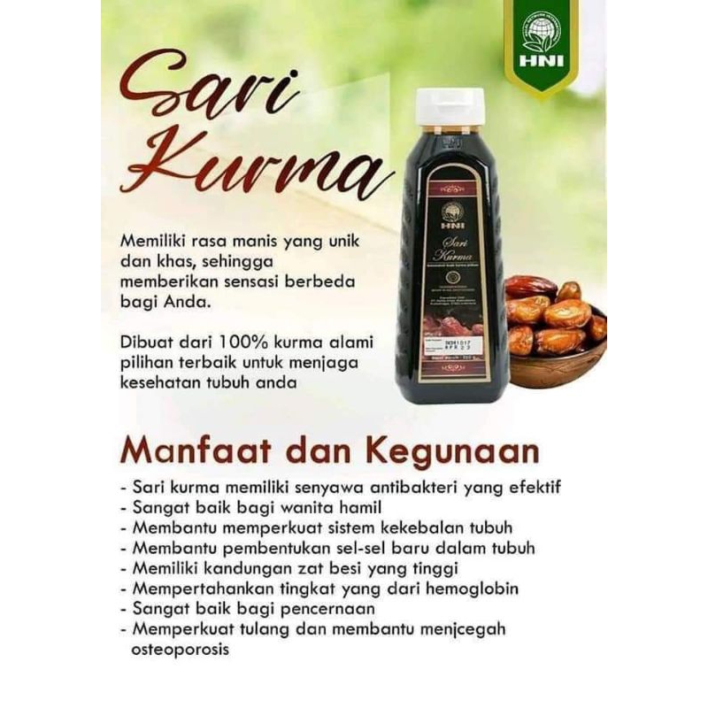 

Sari Kurma 100% HNI HPAI