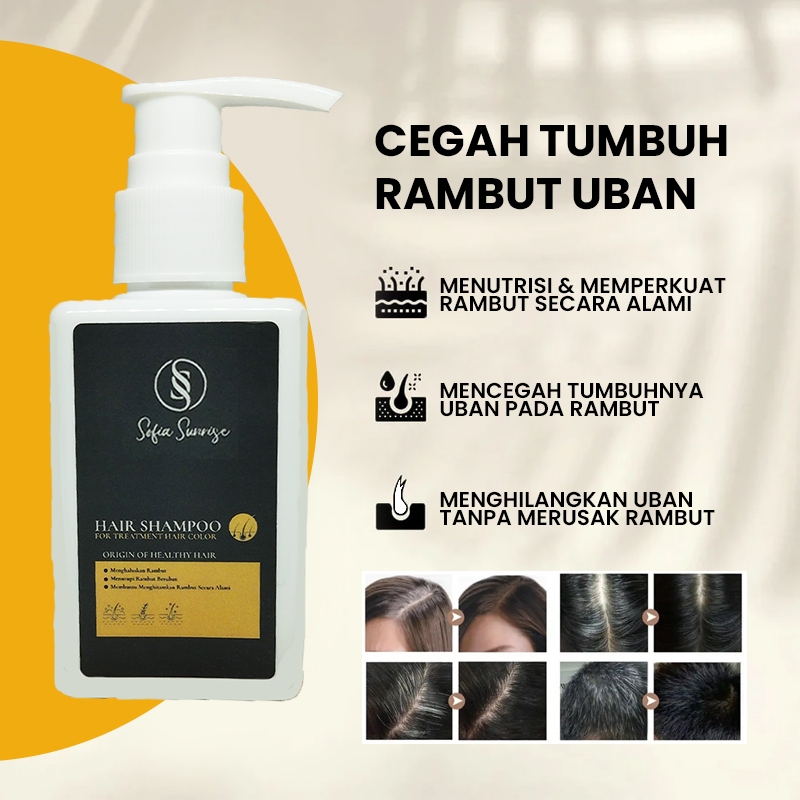 Penghilang Uban Rambut Sofia Sunrise Permanen Alami Hitam Halal Ampuh Selamanya Hair Color Shampoo