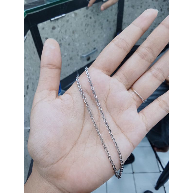 gelang kaki nori  + bel (silver 925)