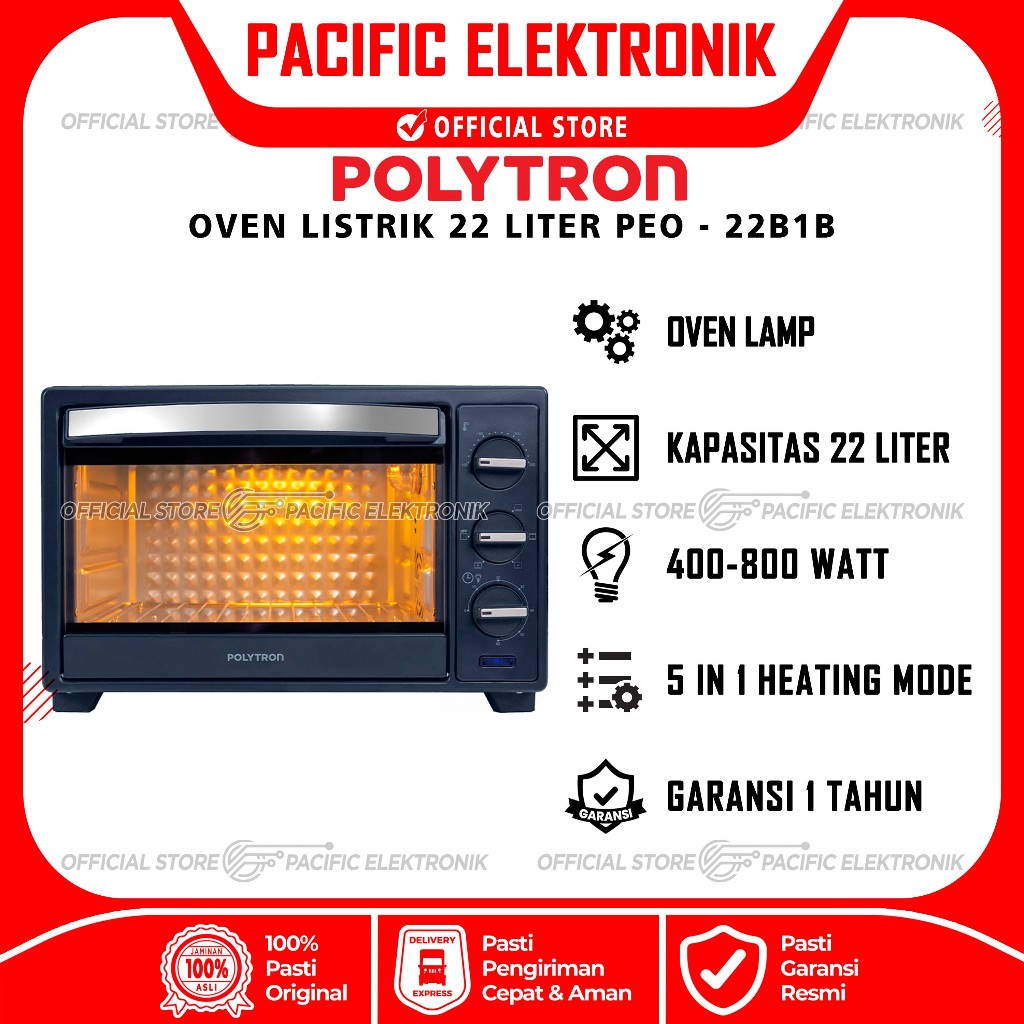 Polytron Kitchenmate Oven Listrik 22 Liter PEO 22B2B