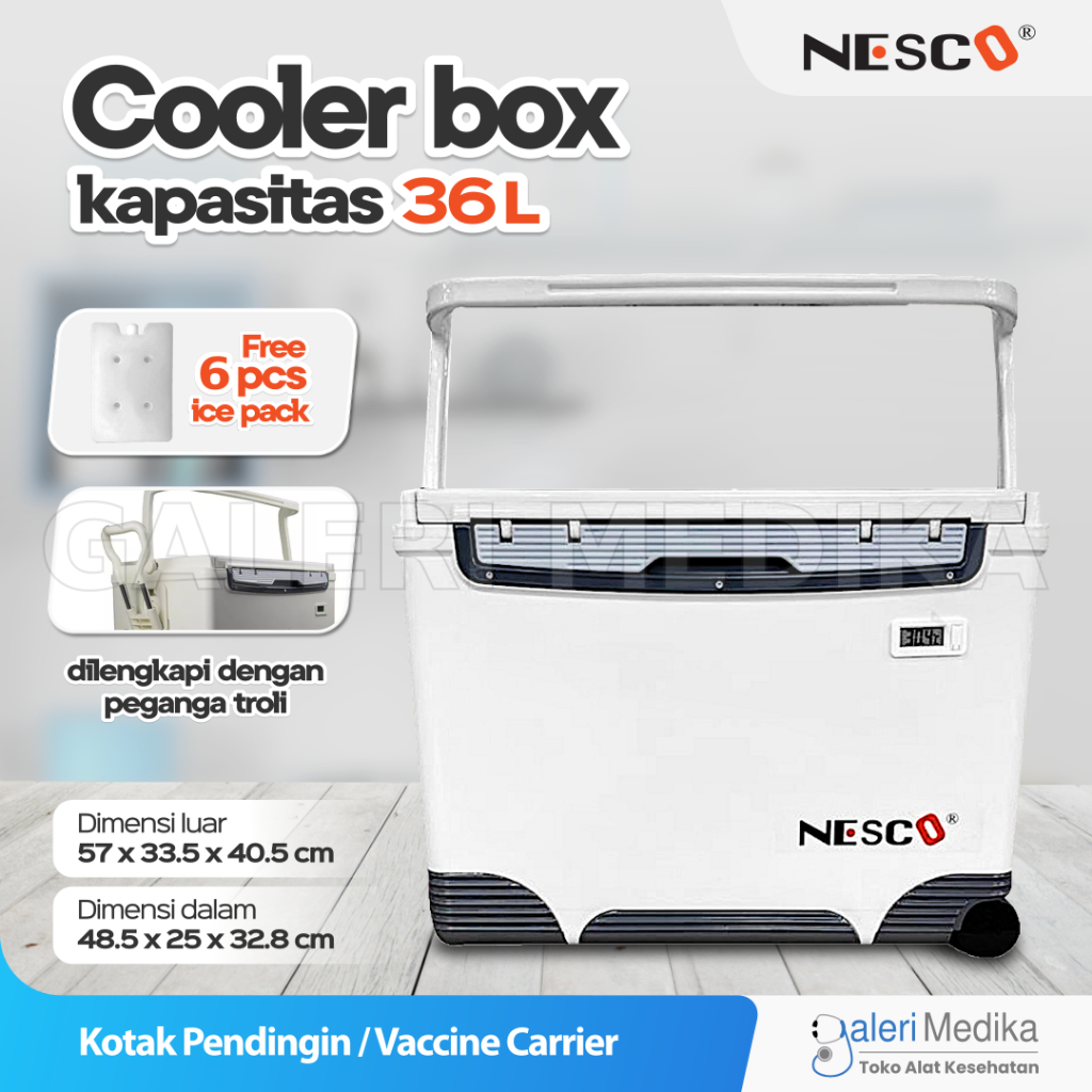 Nesco Cooler Box Vaccine 36 Liter / Nesco Vaccine Carrier / Cooler Box Pendingin Vaksin 36 Liter