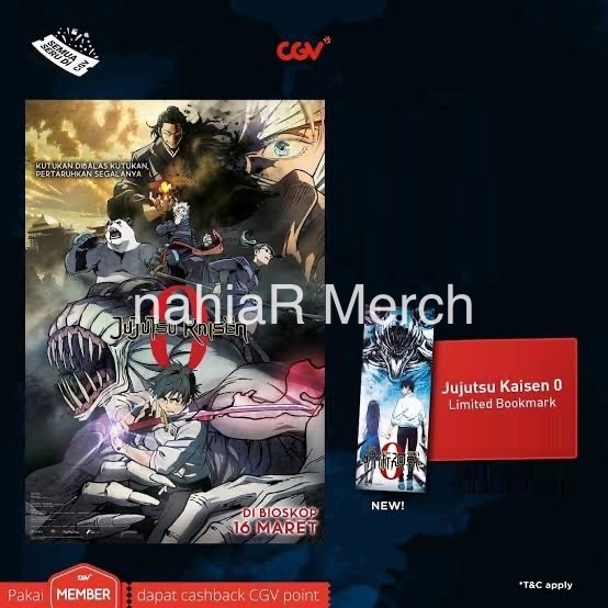 Jujutsu Kaisen 0 x CGV Official Bookmark