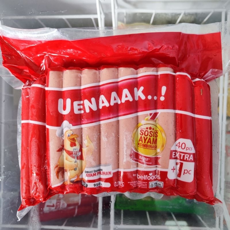 

Belfoods Sosis Ayam Uenaaak 950g Isi 40 Pcs + Extra 1 Pcs
