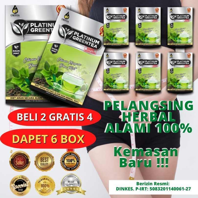 

Pelangsing Badan Terlaris dan Terpercaya Platinum GreenTea Teh alami herbal