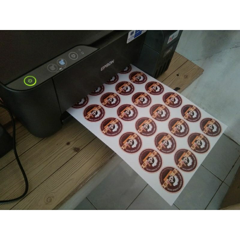 

stiker label produk glossy