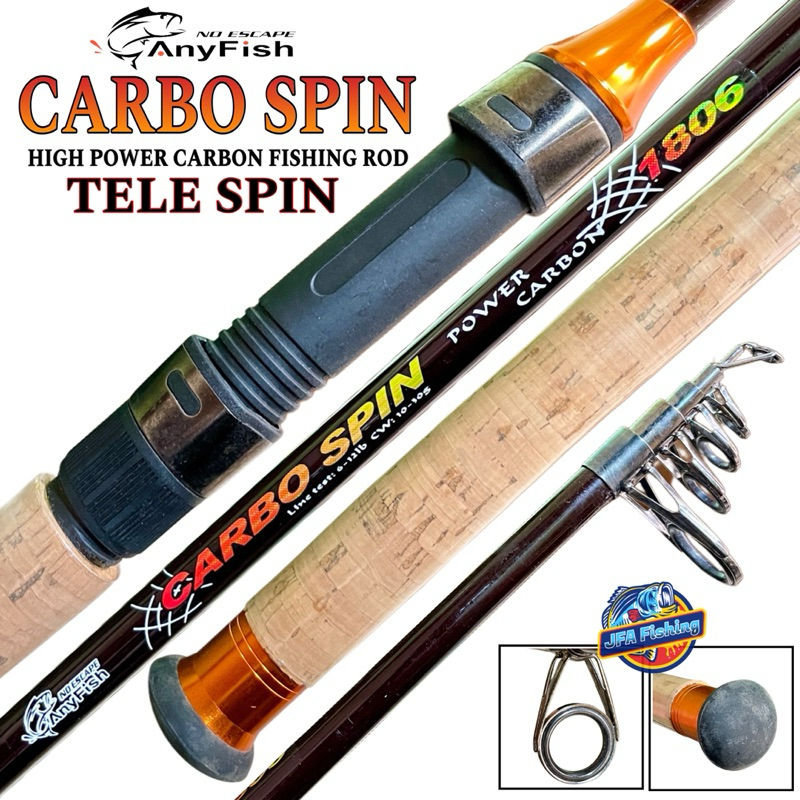 Joran Telescopic Rod AnyFish CARBO SPIN 150/180Cm