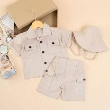 Baju setelan safari set anak dan bayi baju setelan Kemeja safari set unisex Safari Zoo
