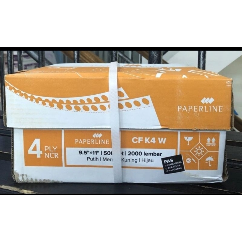 

Paperline Continuous Form Kertas Komputer K4 W uk 9, 5 x 11 inch - Box isi 500 Sets.