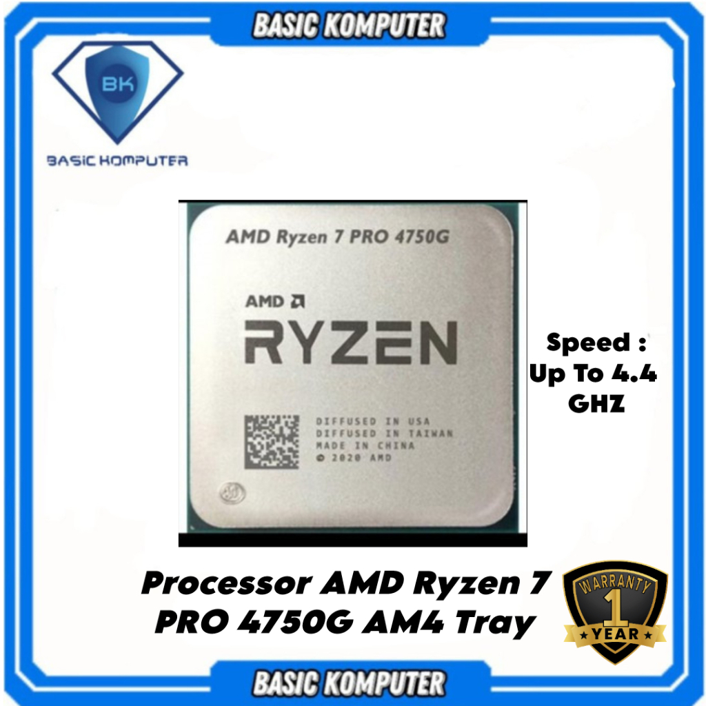 PROCESSOR AMD RYZEN 7 PRO 4750G 3.6 GHz CPU SOCKET AM4 TRAY