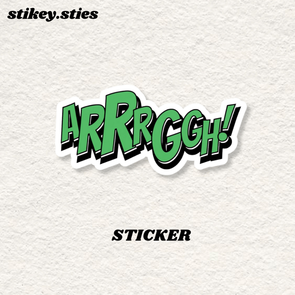 

STICKER ARRRGGH! AESTHETIC BRAND RETRO ANTI AIR VINYL / STIKER HELM LAPTOP HP MOTOR TUMBLR TAS KOPER